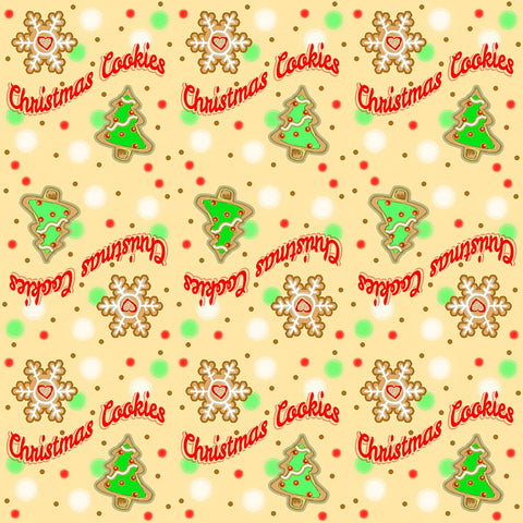 Christmas Cookies Paper White Modern Wood Framed Art Print with Double Matting by Wade, Valarie