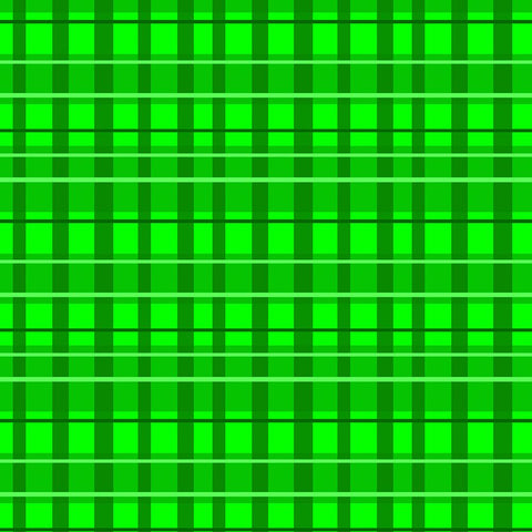 Green Plaid Black Modern Wood Framed Art Print by Wade, Valarie