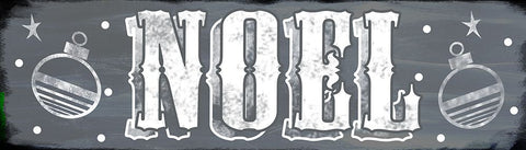 Noel Sign Black Modern Wood Framed Art Print by Wade, Valarie