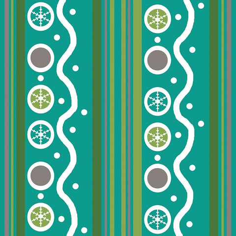 Ice Blue Circles 1 Black Ornate Wood Framed Art Print with Double Matting by Wade, Valarie