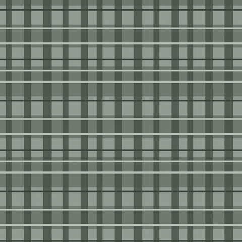 Silver Plaid Black Ornate Wood Framed Art Print with Double Matting by Wade, Valarie