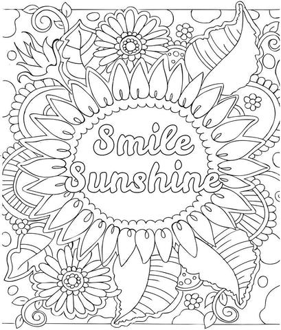 Smile Sunshine Black Ornate Wood Framed Art Print with Double Matting by Wade, Valarie