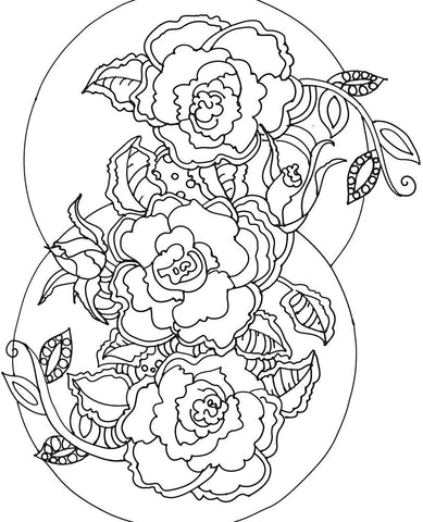 Roses Black Modern Wood Framed Art Print by Wade, Valarie