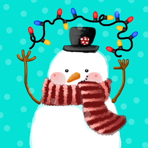 Fun with Lights White Modern Wood Framed Art Print with Double Matting by Wade, Valarie