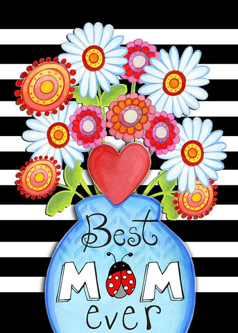 Best Mom Ever Black Modern Wood Framed Art Print by Wade, Valarie