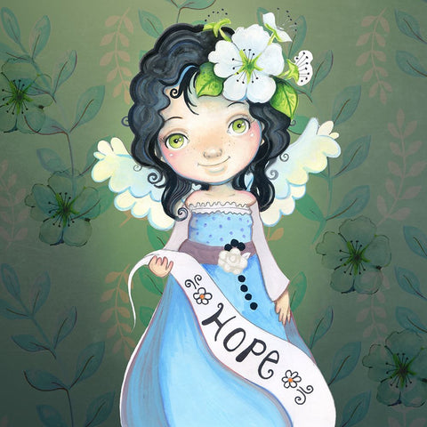 Hope Black Modern Wood Framed Art Print by Wade, Valarie