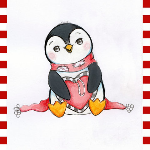 Heart Ornament Black Ornate Wood Framed Art Print with Double Matting by Wade, Valarie