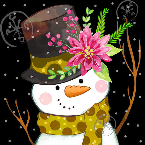 Fancy Hat Black Ornate Wood Framed Art Print with Double Matting by Wade, Valarie