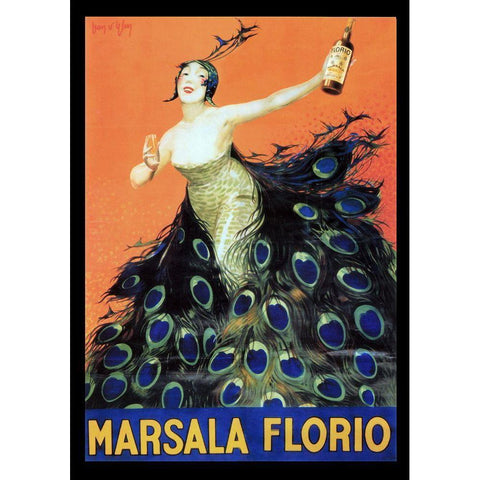 Marsala Florio Gold Ornate Wood Framed Art Print with Double Matting by Vintage Apple Collection