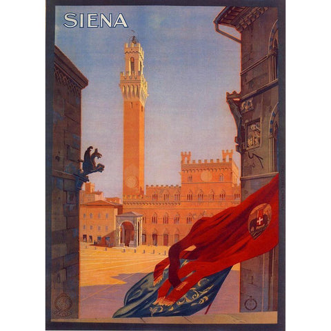 Siena White Modern Wood Framed Art Print by Vintage Apple Collection