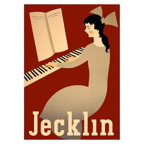 Jecklin Black Modern Wood Framed Art Print with Double Matting by Vintage Apple Collection