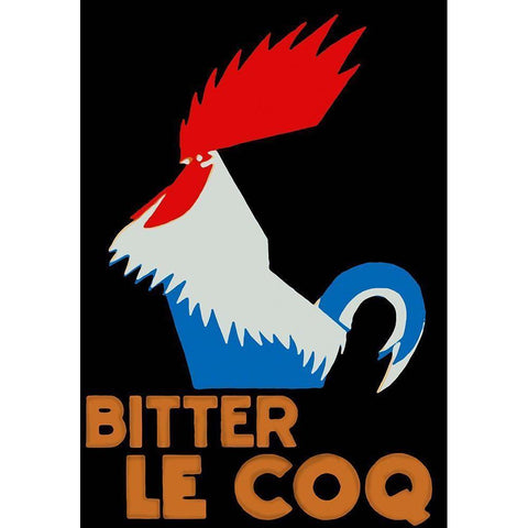 Bitter Coq Black Modern Wood Framed Art Print with Double Matting by Vintage Apple Collection