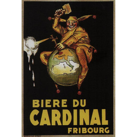 cardinal italy 1923 Black Modern Wood Framed Art Print with Double Matting by Vintage Apple Collection