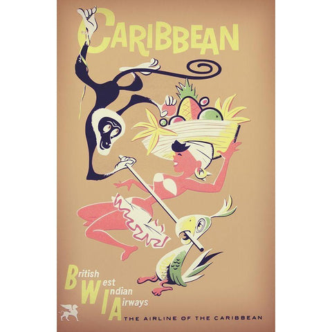 carribean White Modern Wood Framed Art Print by Vintage Apple Collection