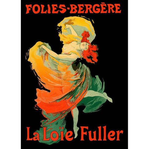 Folies Bergere Gold Ornate Wood Framed Art Print with Double Matting by Vintage Apple Collection