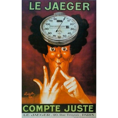 Le Jaeger White Modern Wood Framed Art Print by Vintage Apple Collection