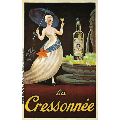 La Cressonnee White Modern Wood Framed Art Print by Vintage Apple Collection