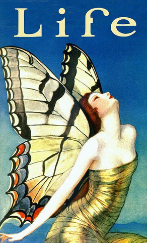 Life Black Ornate Wood Framed Art Print with Double Matting by Vintage Apple Collection