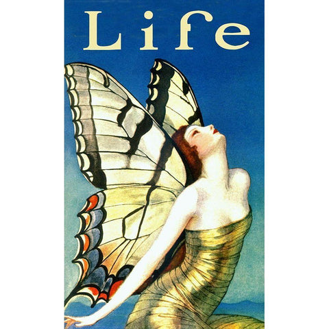 Life White Modern Wood Framed Art Print by Vintage Apple Collection