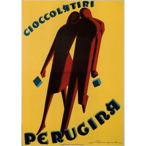 PeruginaII Black Modern Wood Framed Art Print by Vintage Apple Collection