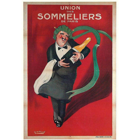 Sommeliers Champagne Black Modern Wood Framed Art Print with Double Matting by Vintage Apple Collection