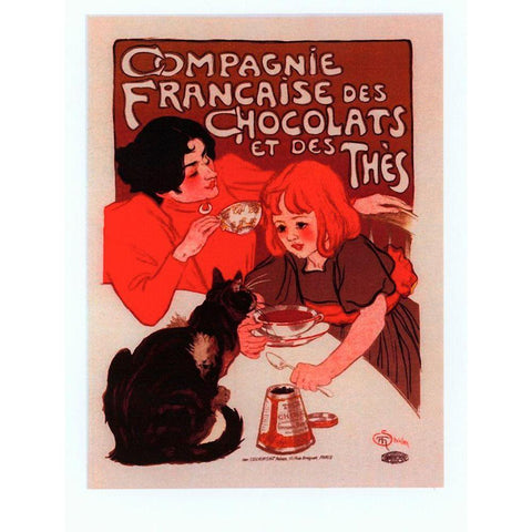 Compagnie Francise Black Modern Wood Framed Art Print with Double Matting by Vintage Apple Collection