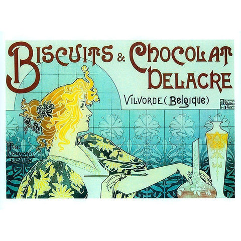 Chocolate Biscuits Black Modern Wood Framed Art Print with Double Matting by Vintage Apple Collection