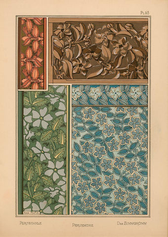 Plate 63 - Periwinkle White Modern Wood Framed Art Print with Double Matting by Vintage Apple Collection