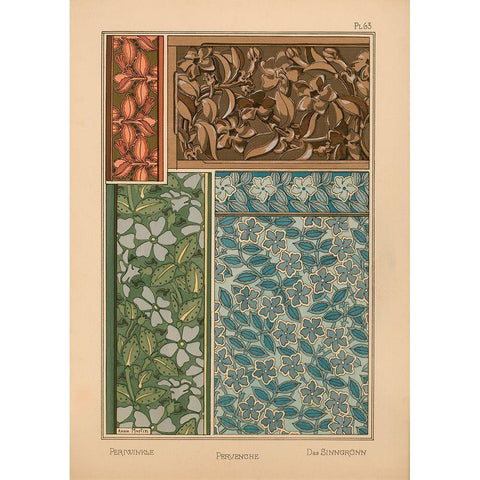 Plate 63 - Periwinkle White Modern Wood Framed Art Print by Vintage Apple Collection