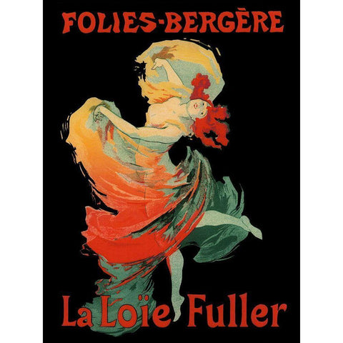 Folies-Bergere Gold Ornate Wood Framed Art Print with Double Matting by Vintage Apple Collection