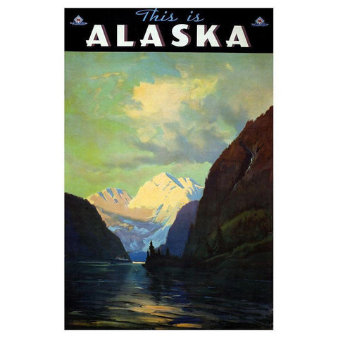 Trav Alaska Black Modern Wood Framed Art Print with Double Matting by Vintage Apple Collection