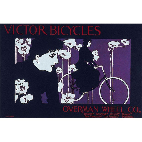 Bike 04 White Modern Wood Framed Art Print by Vintage Apple Collection