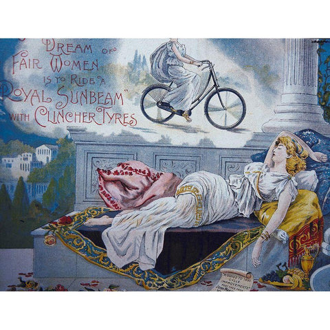 Bike 09 Gold Ornate Wood Framed Art Print with Double Matting by Vintage Apple Collection