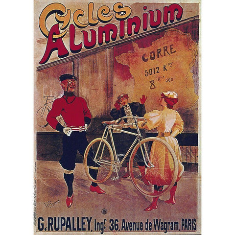 Bike 32 Black Modern Wood Framed Art Print with Double Matting by Vintage Apple Collection