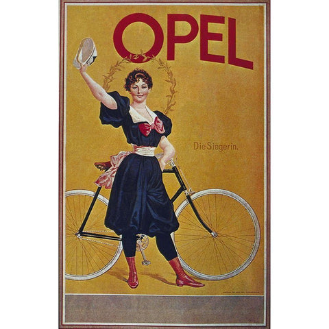 Bike 61 Gold Ornate Wood Framed Art Print with Double Matting by Vintage Apple Collection