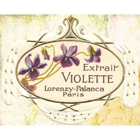 Extrait Violette (2) White Modern Wood Framed Art Print by Vintage Apple Collection