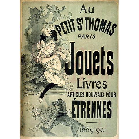 Jouets1889 Black Modern Wood Framed Art Print with Double Matting by Vintage Apple Collection