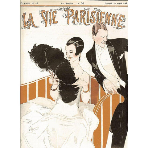 Lavie Parisienne Boa White Modern Wood Framed Art Print by Vintage Apple Collection