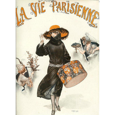 Lavie Parisienne Hatbox White Modern Wood Framed Art Print by Vintage Apple Collection