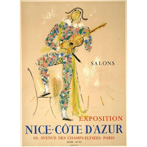 Nice Cote D Azur White Modern Wood Framed Art Print by Vintage Apple Collection