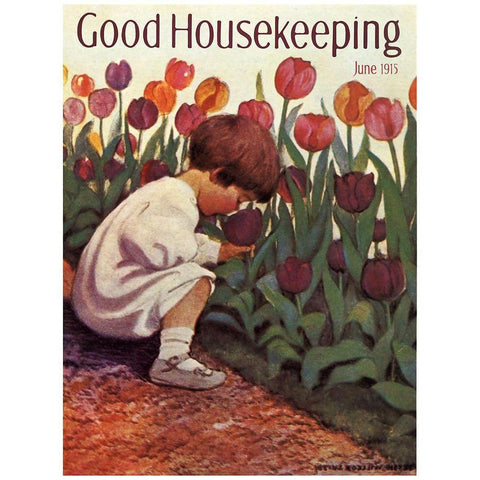 Good Housekeeping III White Modern Wood Framed Art Print by Vintage Apple Collection