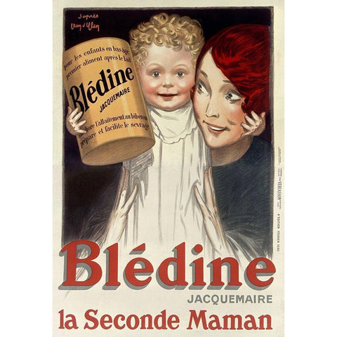 BlÃ©dine White Modern Wood Framed Art Print by Vintage Apple Collection