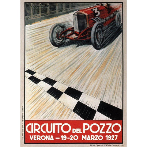 Circuit del Pozzo Italy White Modern Wood Framed Art Print by Vintage Apple Collection