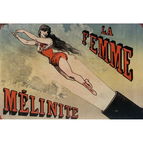 Circus la Femme MÃ©lanite Gold Ornate Wood Framed Art Print with Double Matting by Vintage Apple Collection