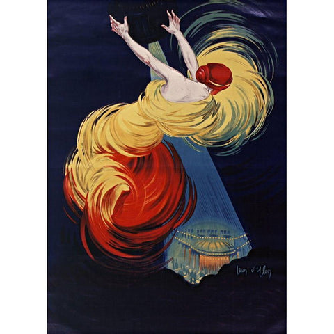 Danse Moscou Gold Ornate Wood Framed Art Print with Double Matting by Vintage Apple Collection