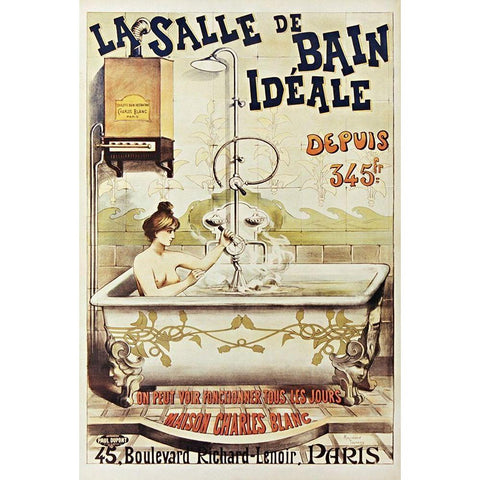 Debain IdÃ©al White Modern Wood Framed Art Print by Vintage Apple Collection