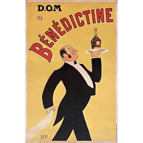 Dom BÃ©nÃ©dictine White Modern Wood Framed Art Print by Vintage Apple Collection