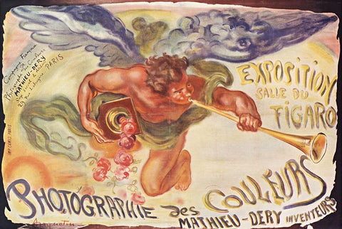 Exposition Salle de Figaro White Modern Wood Framed Art Print with Double Matting by Vintage Apple Collection