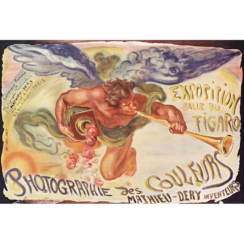 Exposition Salle de Figaro Black Modern Wood Framed Art Print by Vintage Apple Collection