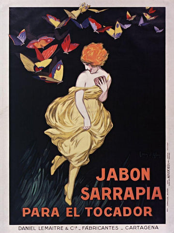 Jabon Sarrapia Black Ornate Wood Framed Art Print with Double Matting by Vintage Apple Collection